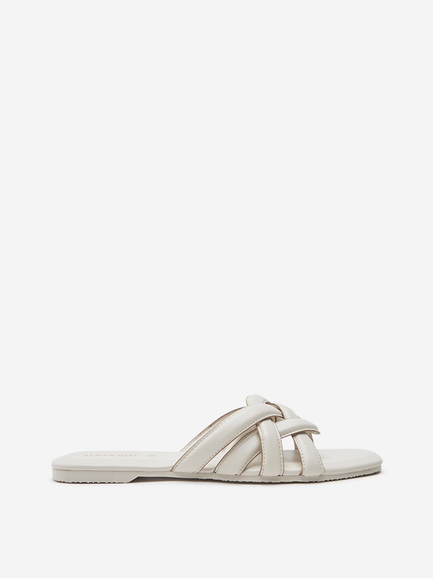 LUNA BLU by Westside Ivory Multi-Strap Slides