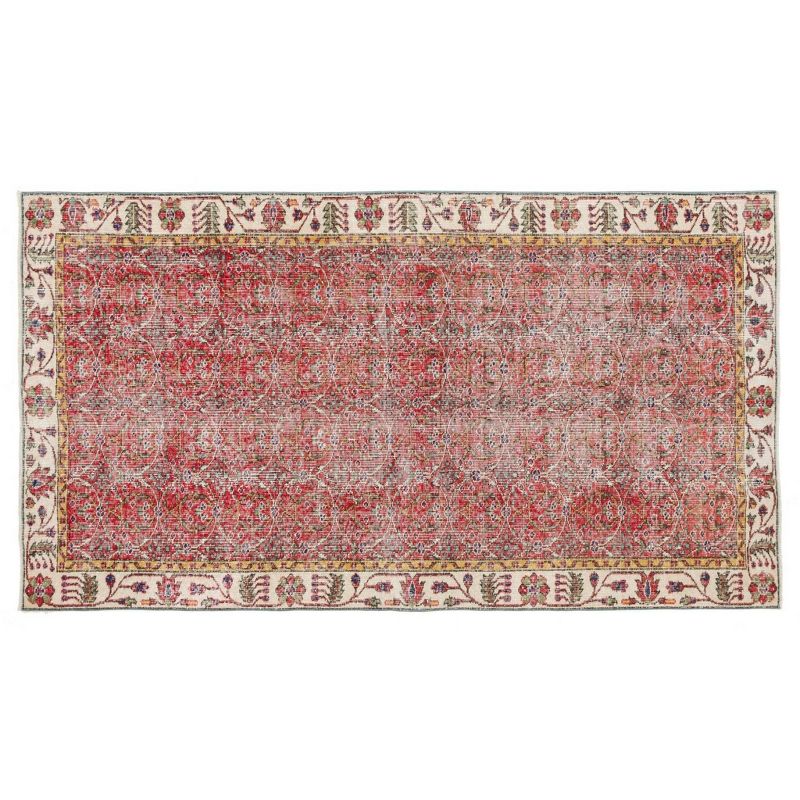 4'5"x8'2" Vintage One-of-a-Kind Gaylon Rug Red - Revival Rugs