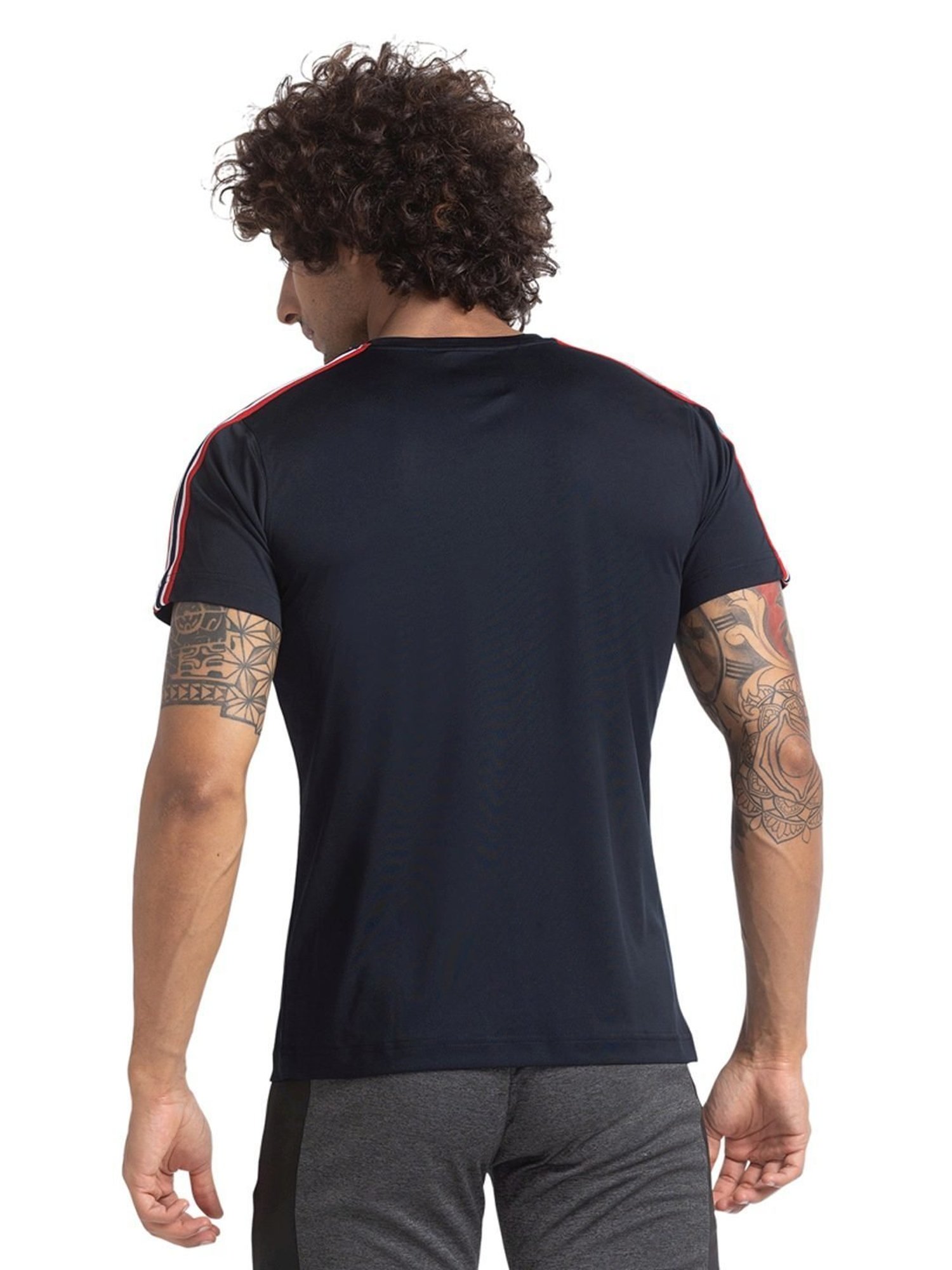 Parx Blue Regular Fit Printed T-Shirt