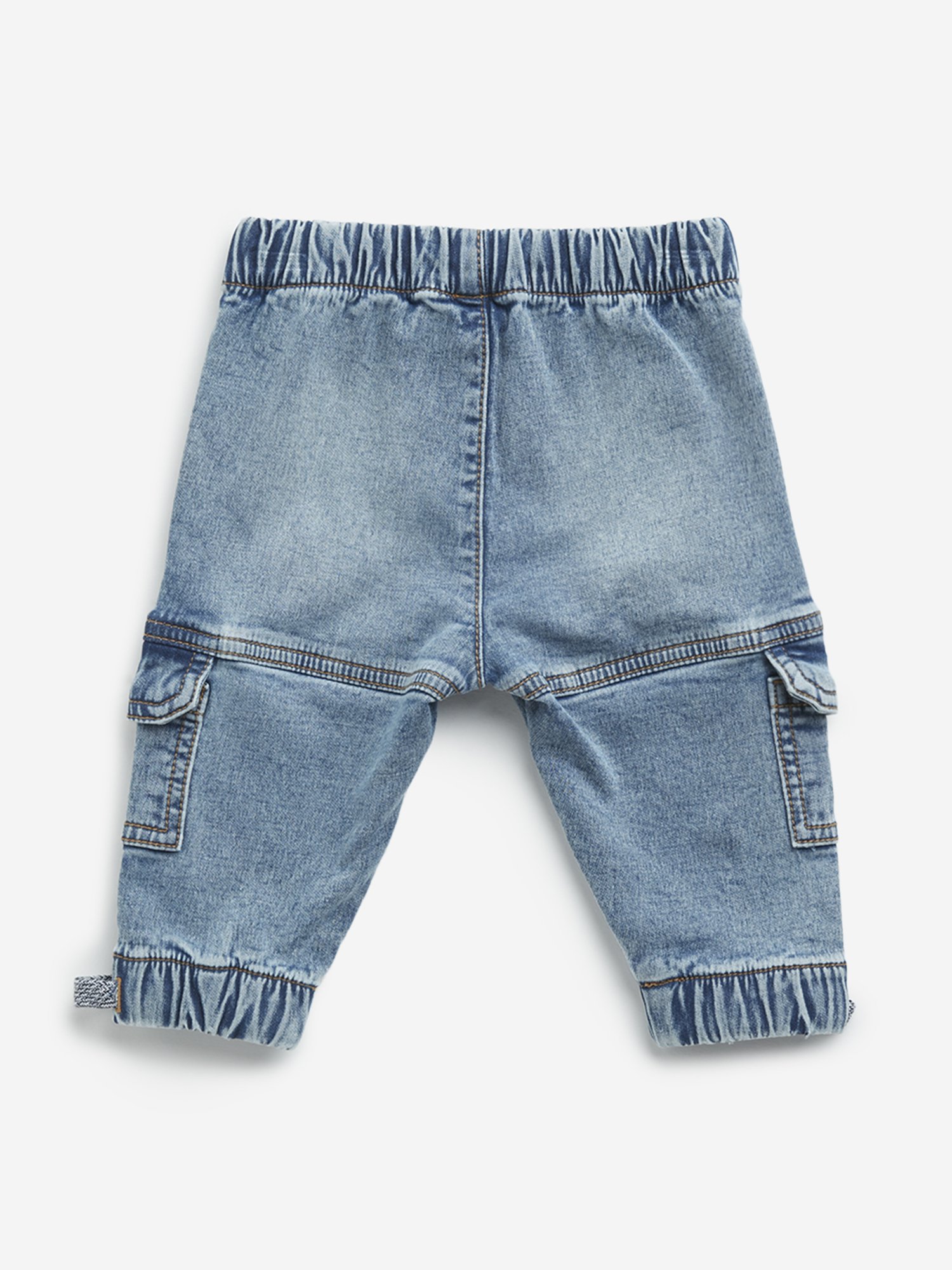 HOP Baby by Westside Blue Cargo-Style Mid-Rise Jeans