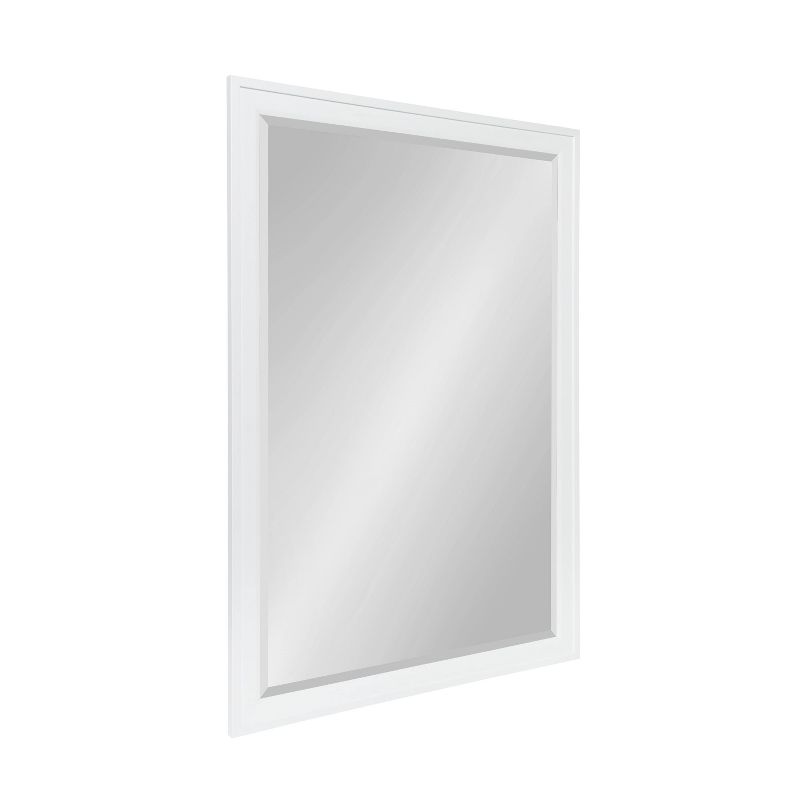 27.5" x 39.5" Bosc Rectangle Wall Mirror White - DesignOvation