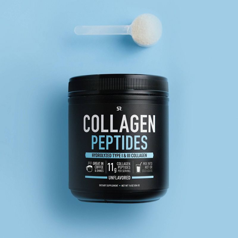 Sports Research Type 1 & 3 Hydrolyzed Collagen Peptides - Unflavored - 16oz