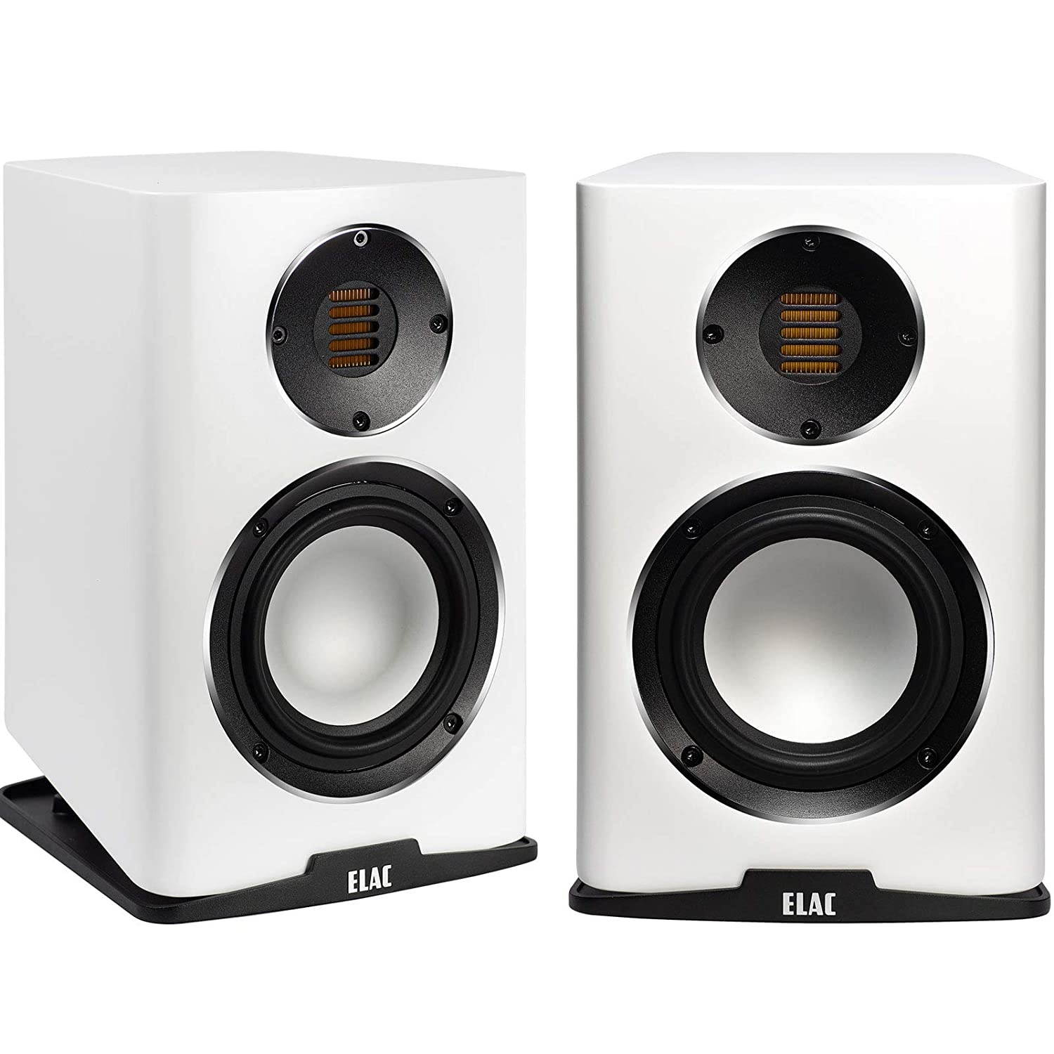 Elac BS243.4-SW Carina Premium Bookshelf Speakers - (Pair) Satin White