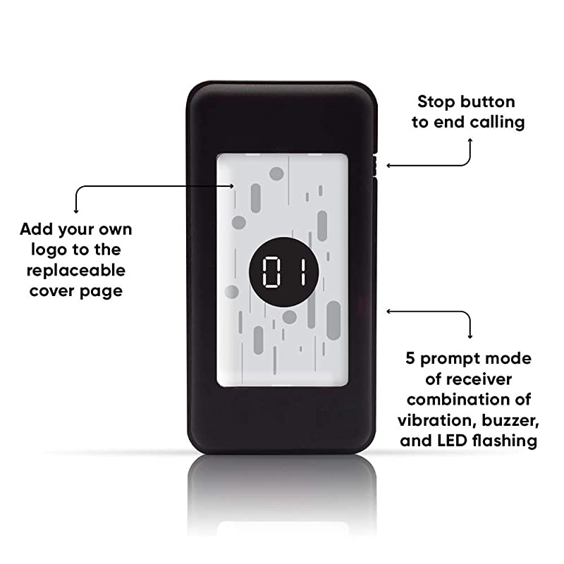 Social Distancing Keeping Pagers for Restaurants Paging System Coast Buzzer Beep Lineup Waiting Queue Signal Calling Customer Service for Cuisine Hospital Clinic (1-24 Pager)