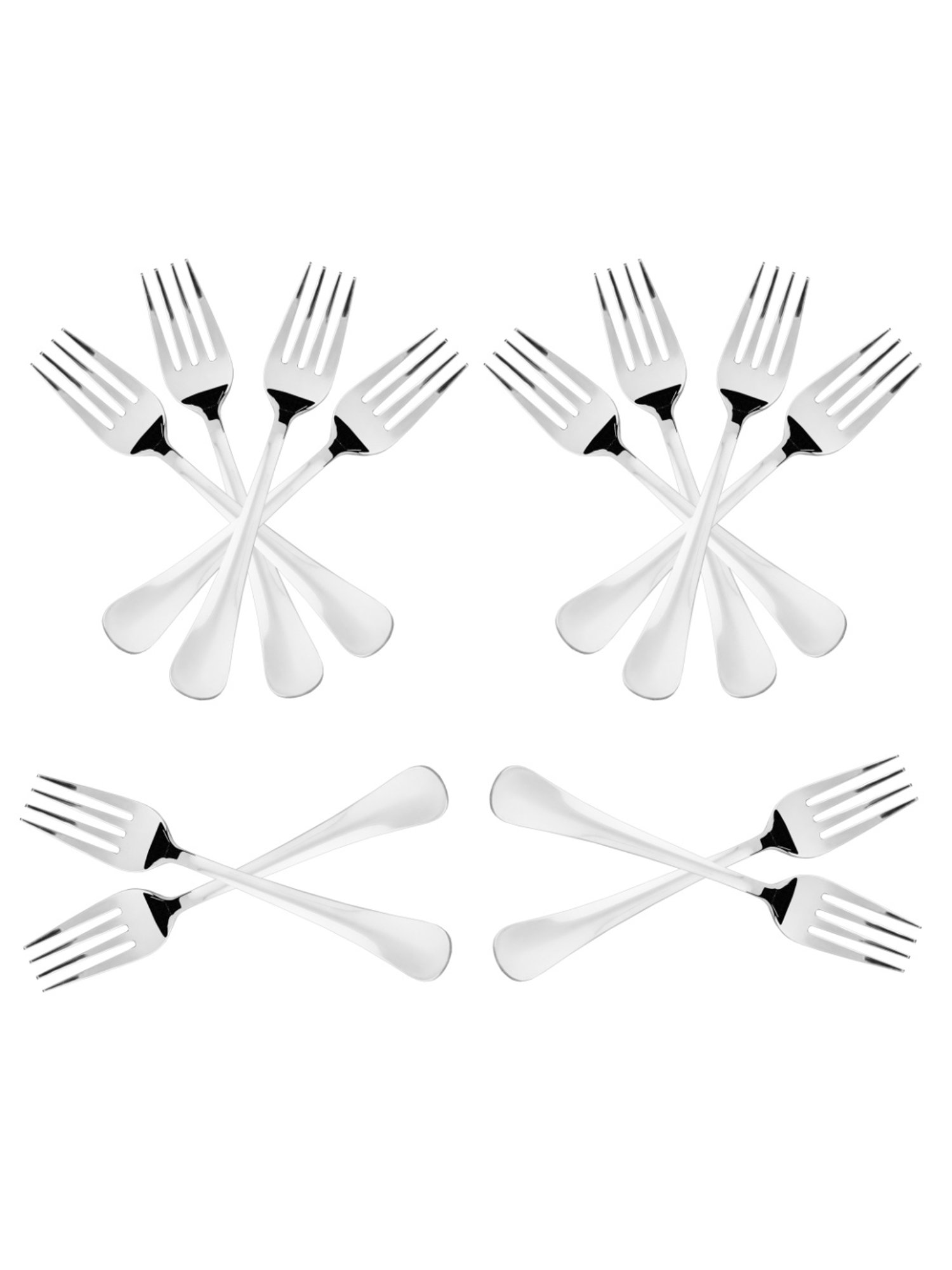 Sumeet Stainless Steel Premium Quality Baby / Medium Forks set of 12 Pc � (15.5cm L) (1.6mm Thick)