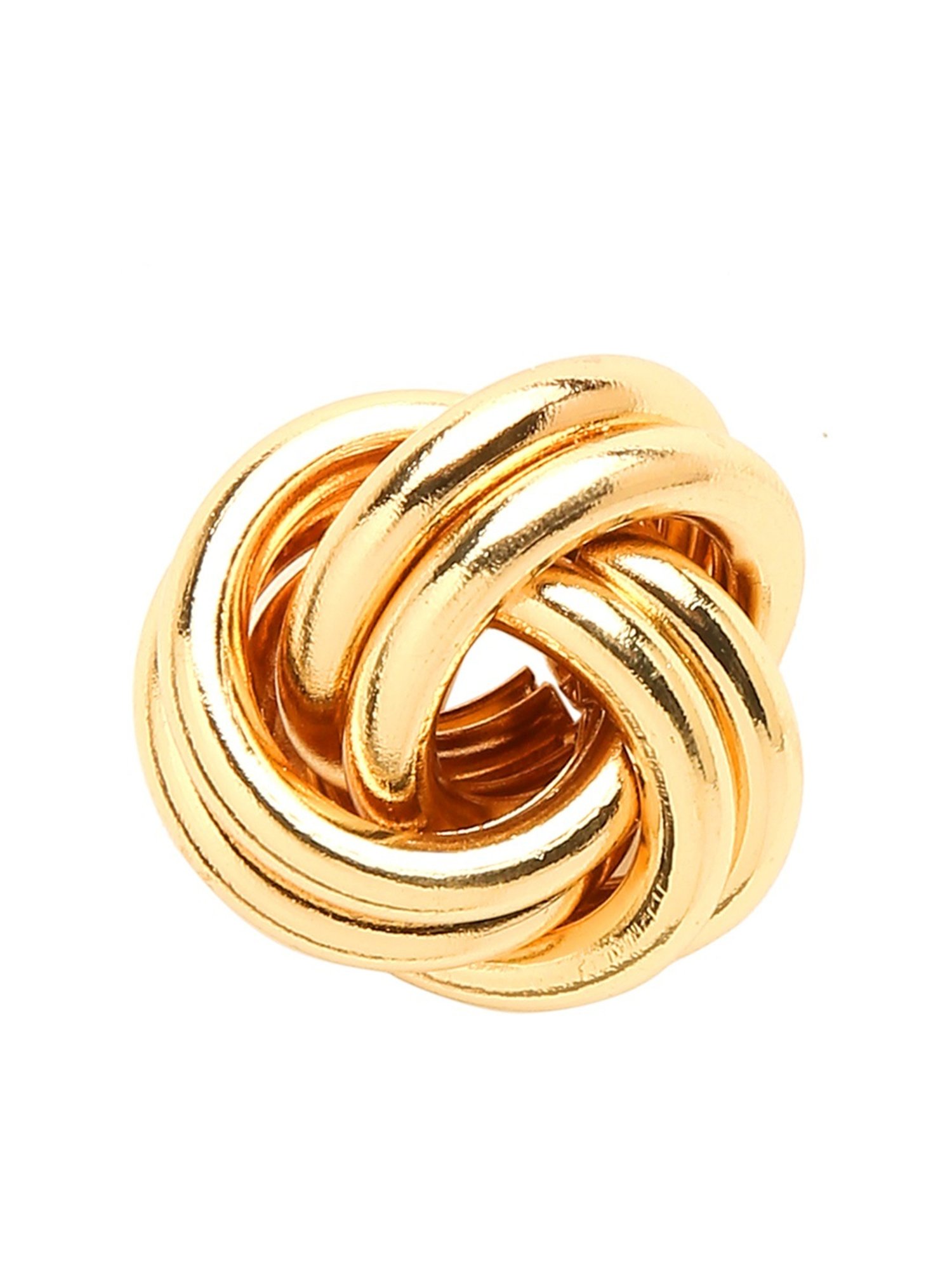 YouBella Contemporary Golden Golden Stud Earrings for Women