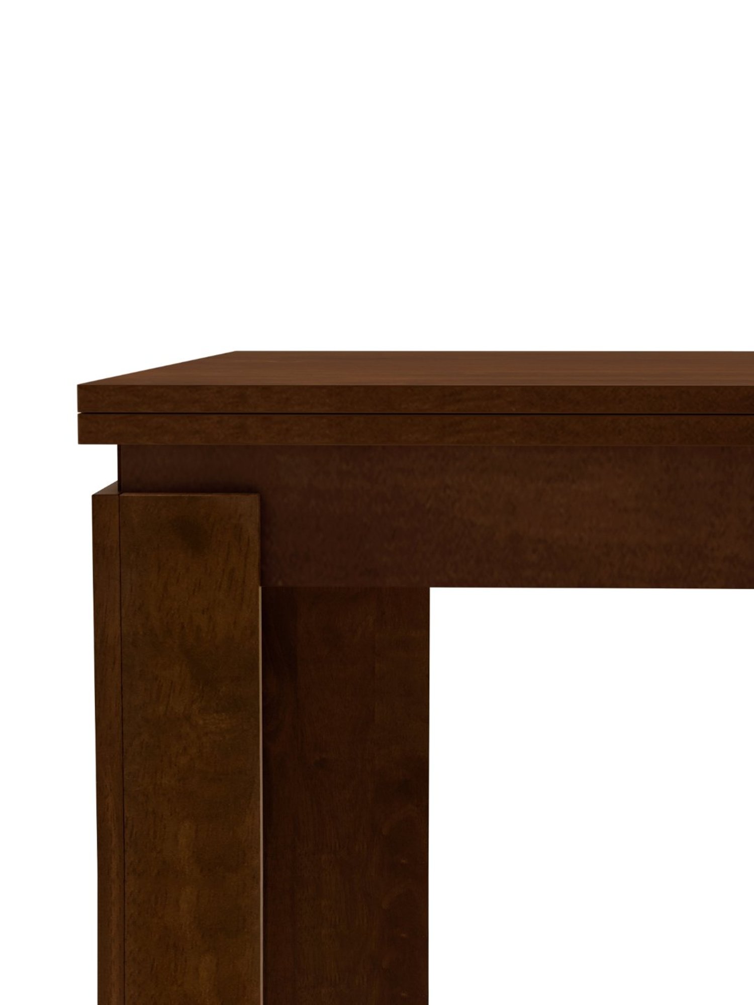 Godrej Interio Holly Dark Brown Rubber Wood 6 Seater Rectangular Dining Table