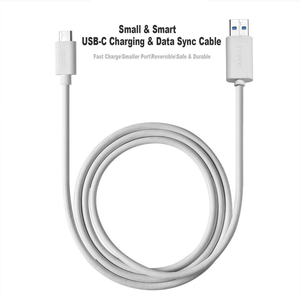 ROMOSS&reg; USB 3.0 Type-C to Type-A USB-3.1 Cable Cord 3.3ft (1m) Compatible with Macbook 12 inch, Nokia N1 and other Type-C Supported Devices