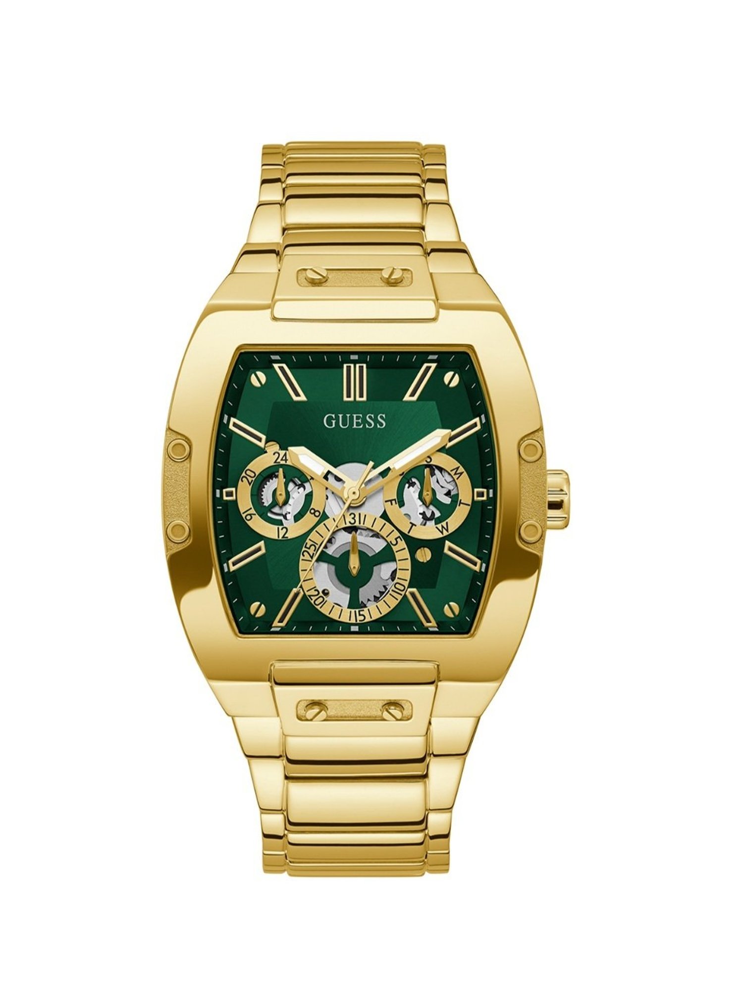 GUESS PHOENIX Men Rectangle Gold Tone Dial Analog Watch - GW0456G3