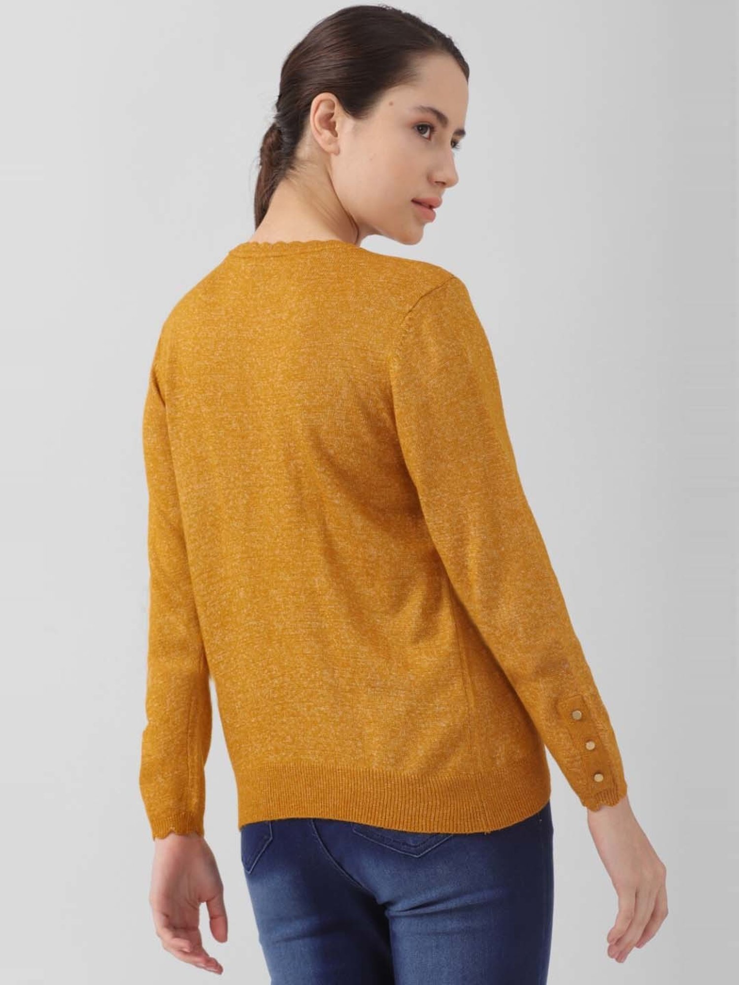 Van Heusen Yellow Regular Fit Top