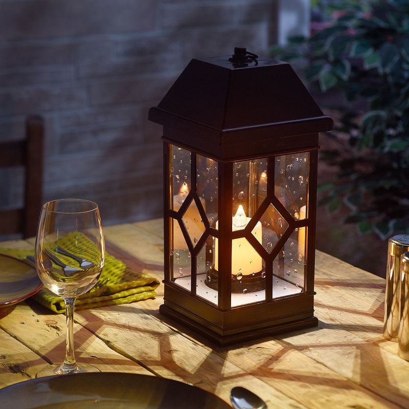 San Felipe Ii 15" LED Solar Outdoor Lantern - Smart Solar