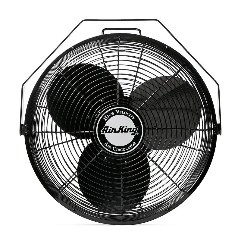 Air King 18" 1/6 HP 3-Speed Adjustable Height Floor Fan with Roll-About Stand