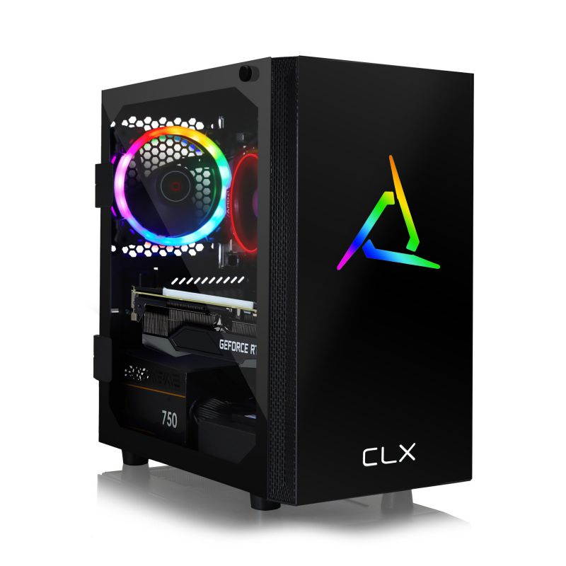 CLX SET Gaming Desktop - AMD Ryzen 5 5600X 3.7GHz 6-Core Processor, 16GB DDR4 Memory, GeForce RTX 3060 12GB GDDR6 Graphics, 500GB SSD, 2TB HDD, WiFi, Windows 10 Home 64-bit
