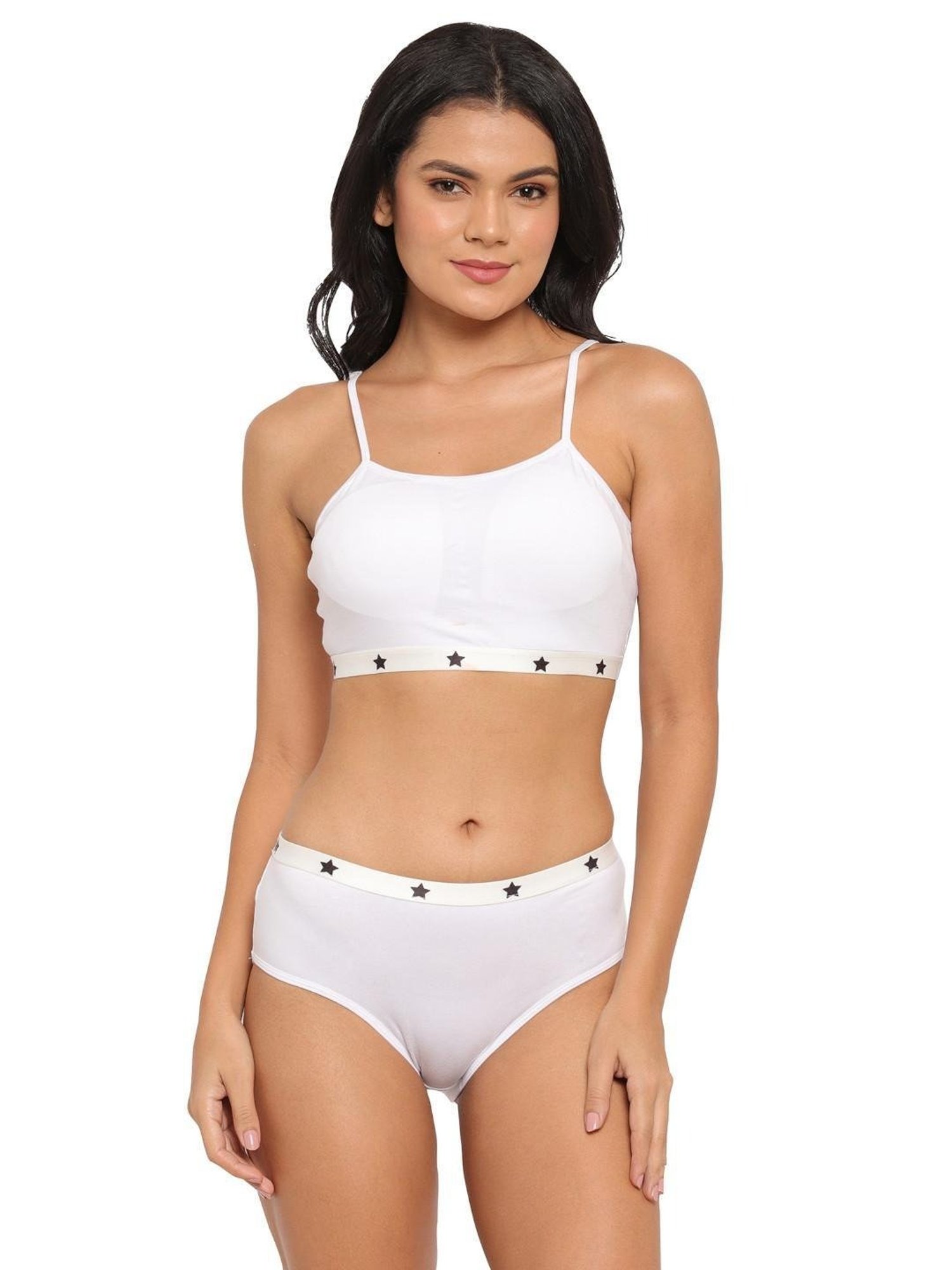 N-Gal White Padded Bralette Set