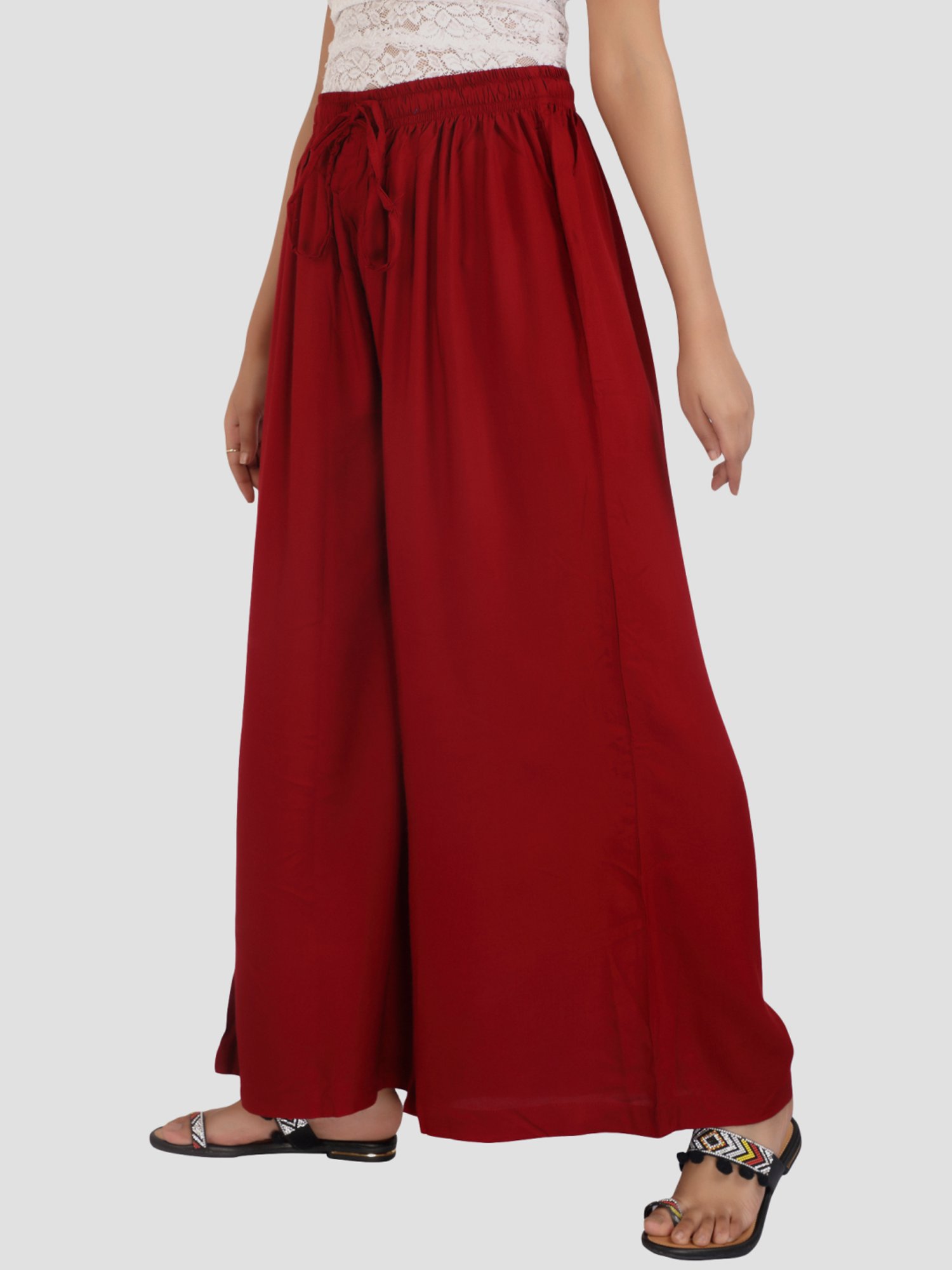 Cotton Culture Maroon Regular fit Palazzos