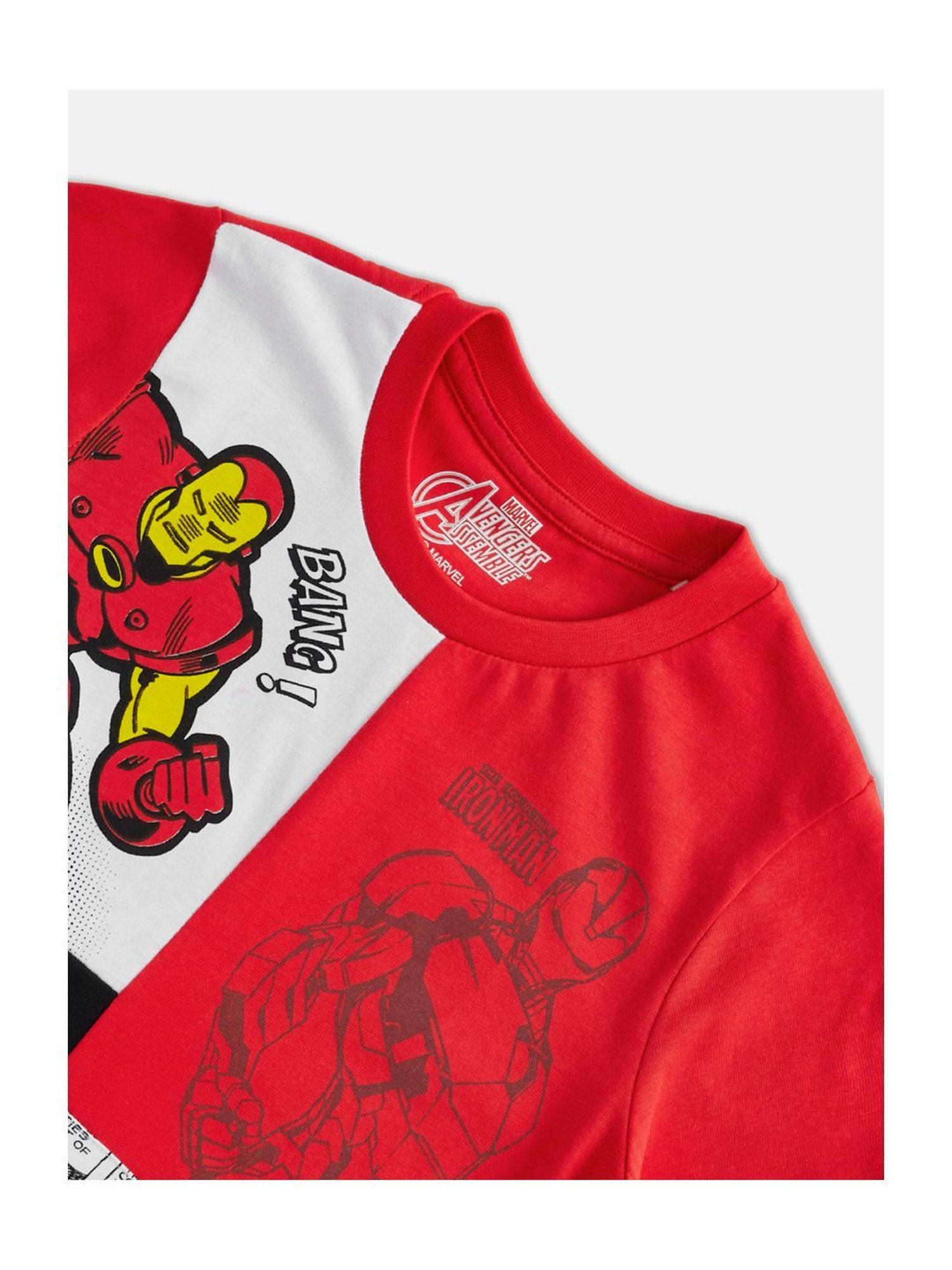 Pantaloons Junior Red Printed T-Shirt with Shorts