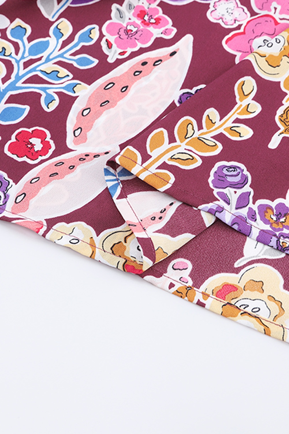 I.N. Studio Romantic Ditsy Floral Print Pucker Knit Tiered Midi Skirt