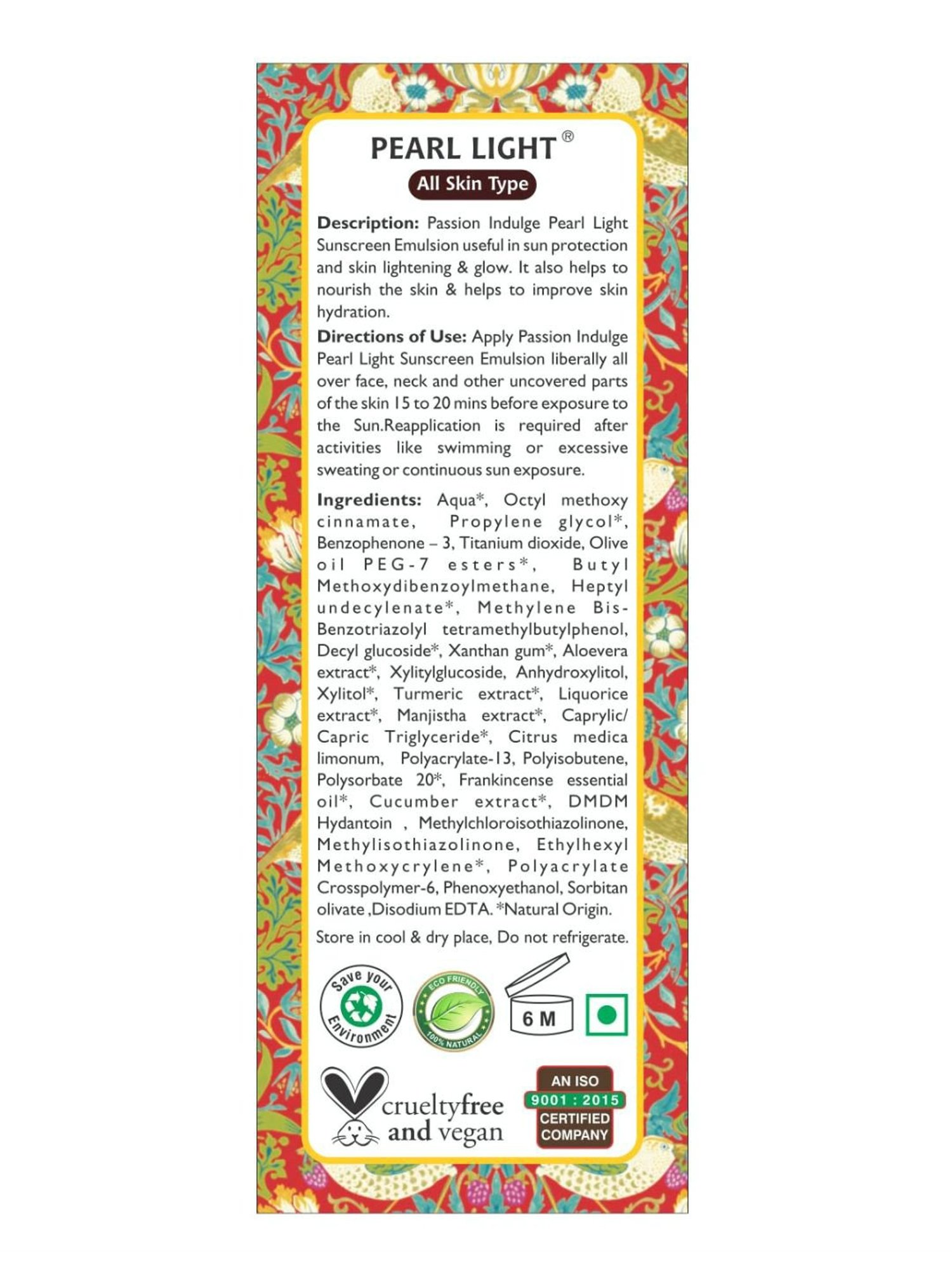 Passion Indulge Pearl Light Natural Sunscreen - 100 gm