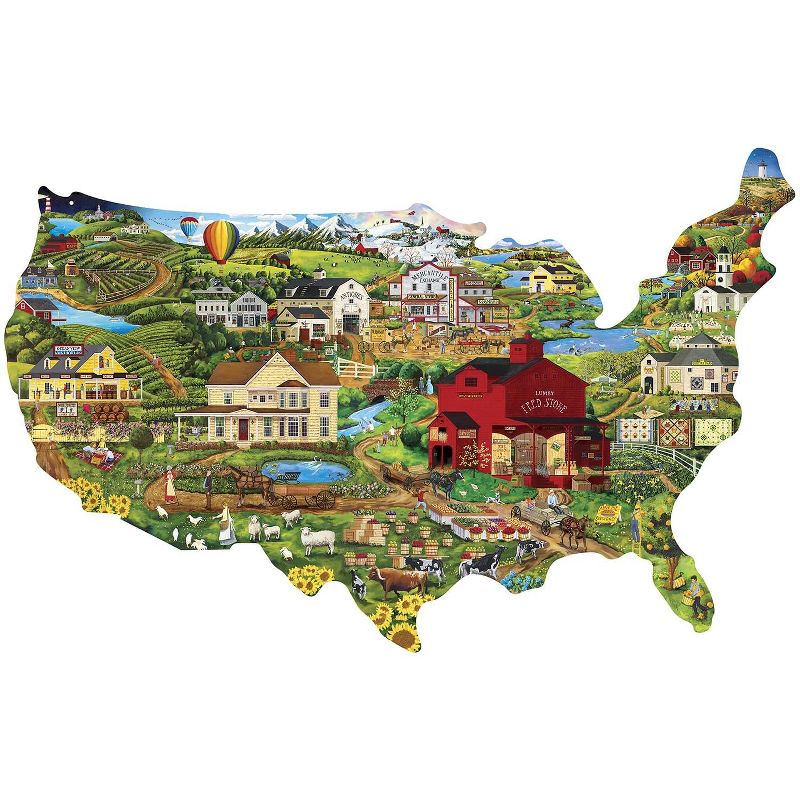 MasterPieces Inc United States Shape 1000 Piece Jigsaw Puzzle