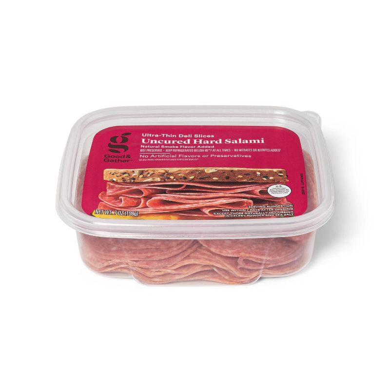 Uncured Hard Salami Ultra-Thin Deli Slices - 7oz - Good & Gather™