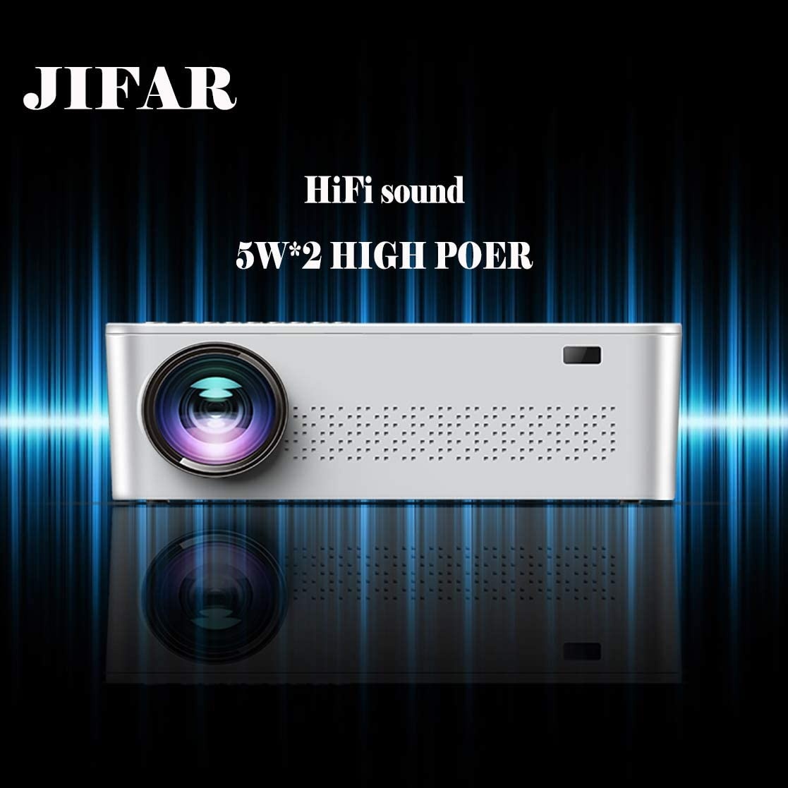 Native 1080p Projector,7300 Lumens Projector for Outdoor Movies with 400"Display,Support 4K Dolby & Zoom,100000 hrs Life,Indoor & Outdoor Projector Compatible with TV Stick,HDMI,VGA.USB,Smartphone,PC