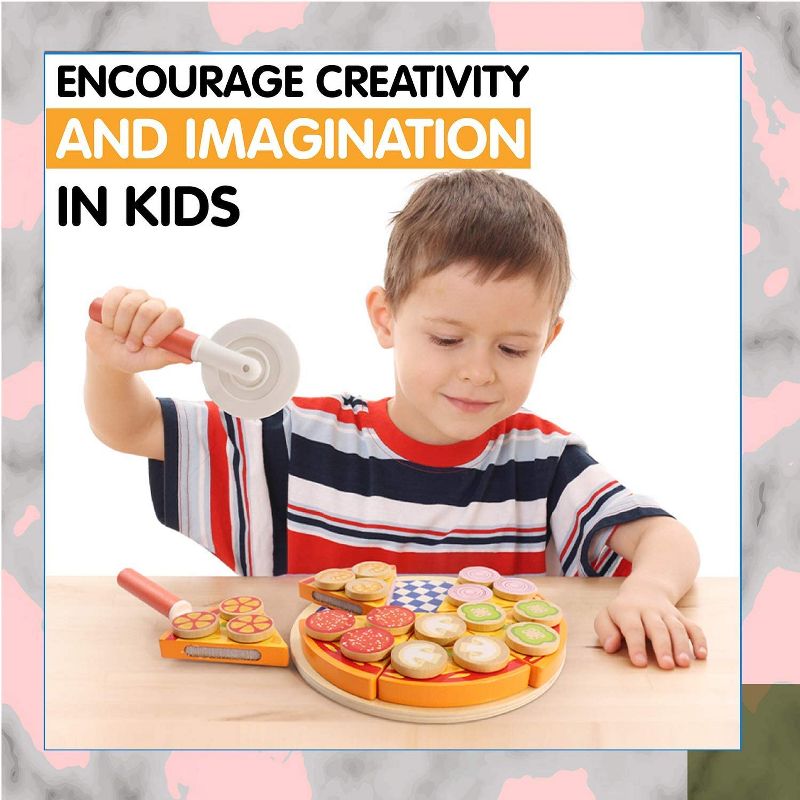 Melissa & Doug Stir and Serve Cooking Utensils (7pc) - Stainless Steel and Wood