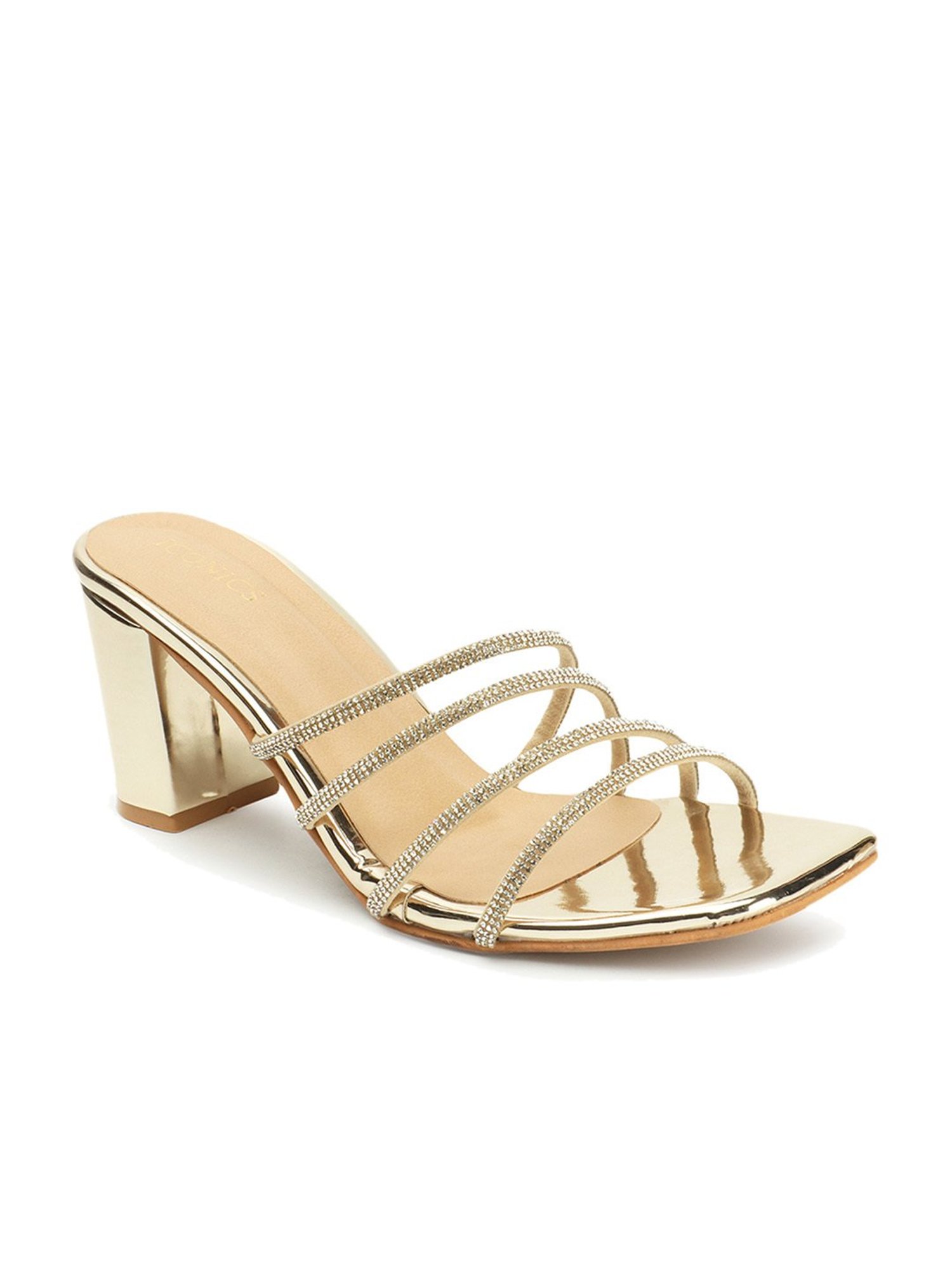 Iconics Women's Golden Casual Sandals