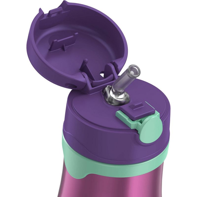 Thermos 10oz Stainless Steel Straw Bottle Purple