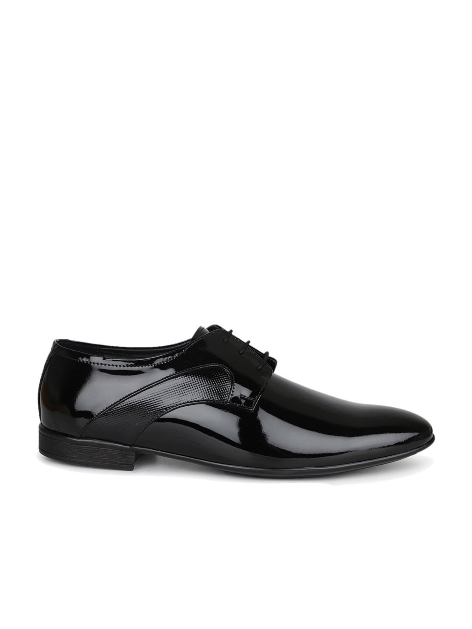 Privo Men's Black Derby Shoes