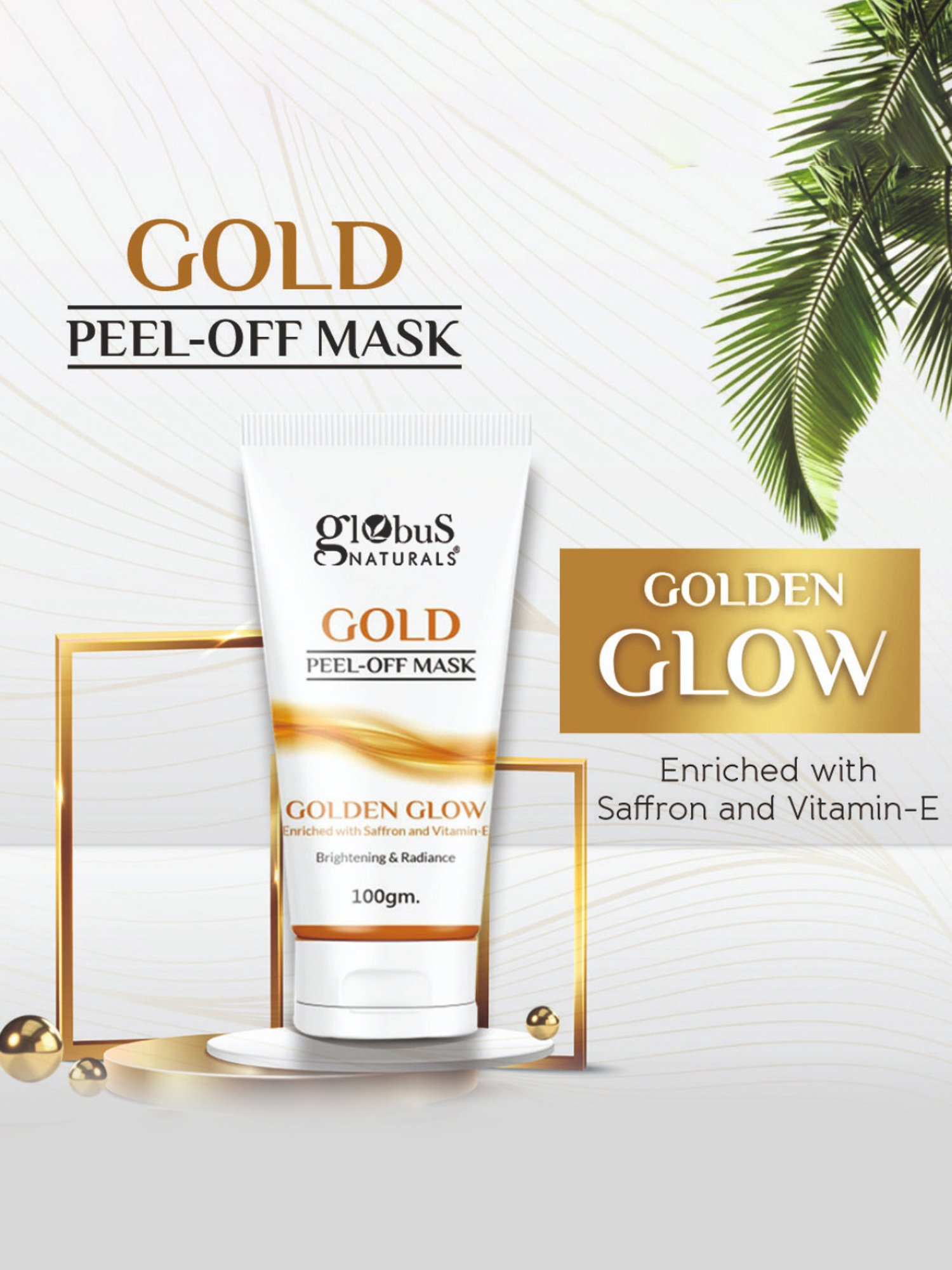 Globus Naturals Coffee & Gold Peel-Off Mask Combo