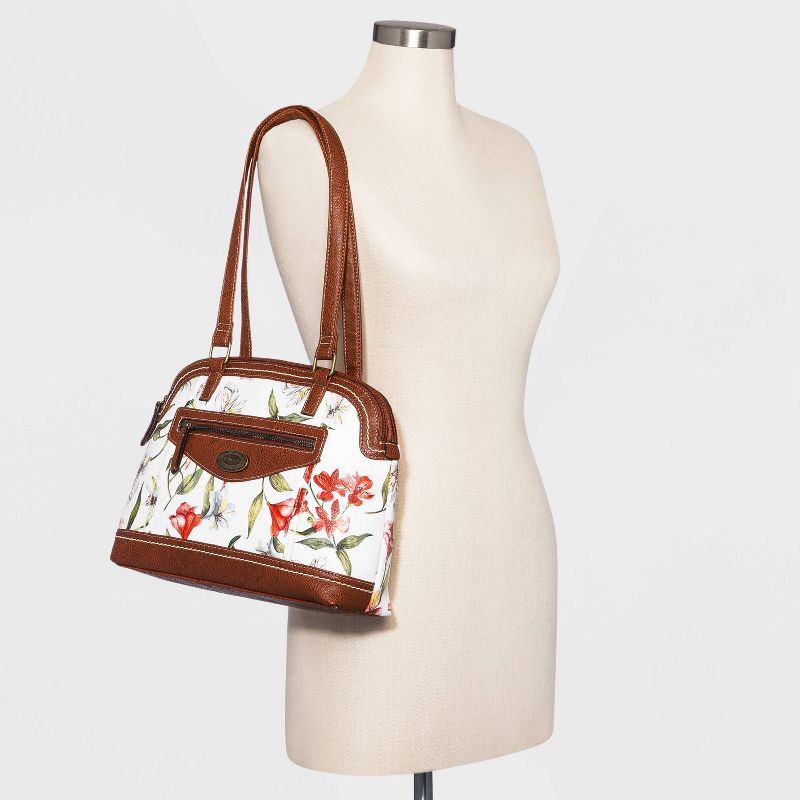 Concept Floral Print Satchel Handbag