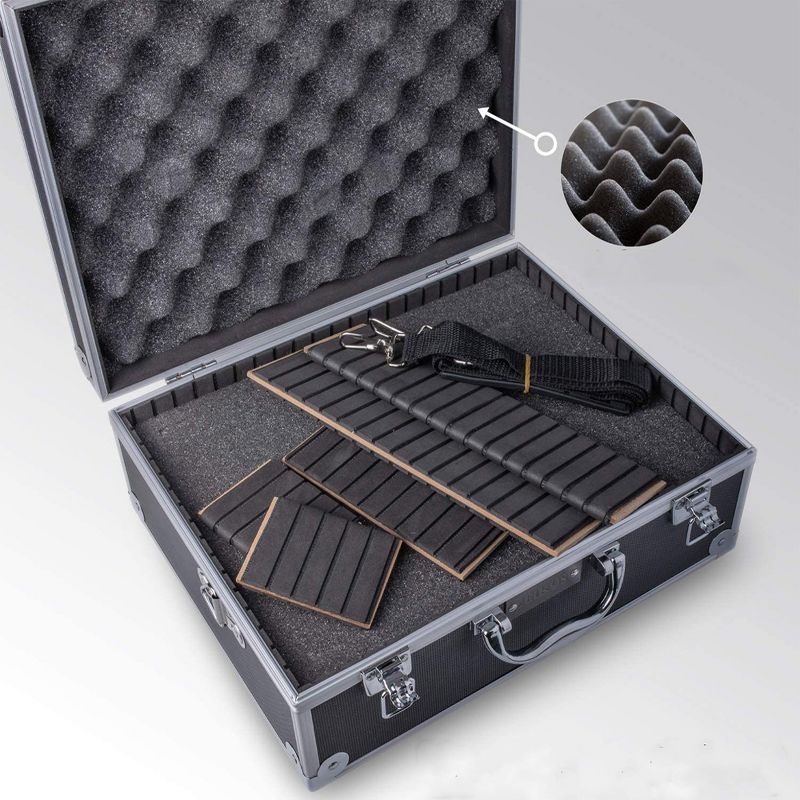 Zeikos ZE-HC18 Deluxe Small Hard Shell Protective Storage Portable Work Case with Shoulder Strap, Reliable Latches, and Dividers, Black