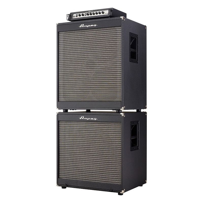 Ampeg Portaflex PF800 Head, PF-410HLF 4x10/PF-115LF 1x15 800W Bass Amp Stack