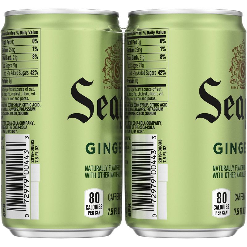 Seagram's Ginger Ale - 6pk/7.5 fl oz Mini-Cans