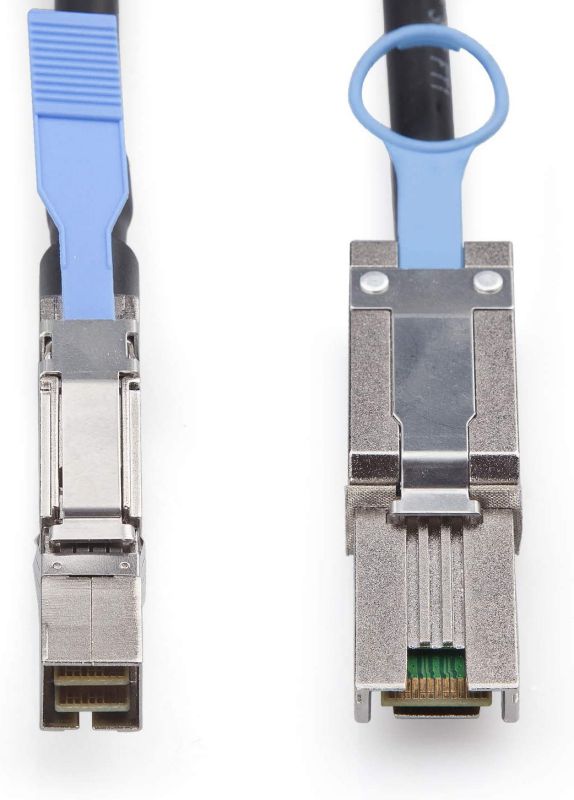 External 6Gbps Mini SAS HD SFF-8644 to Mini SAS SFF-8088 Hybrid Cable, 30AWG SCSI Cable 1 meter