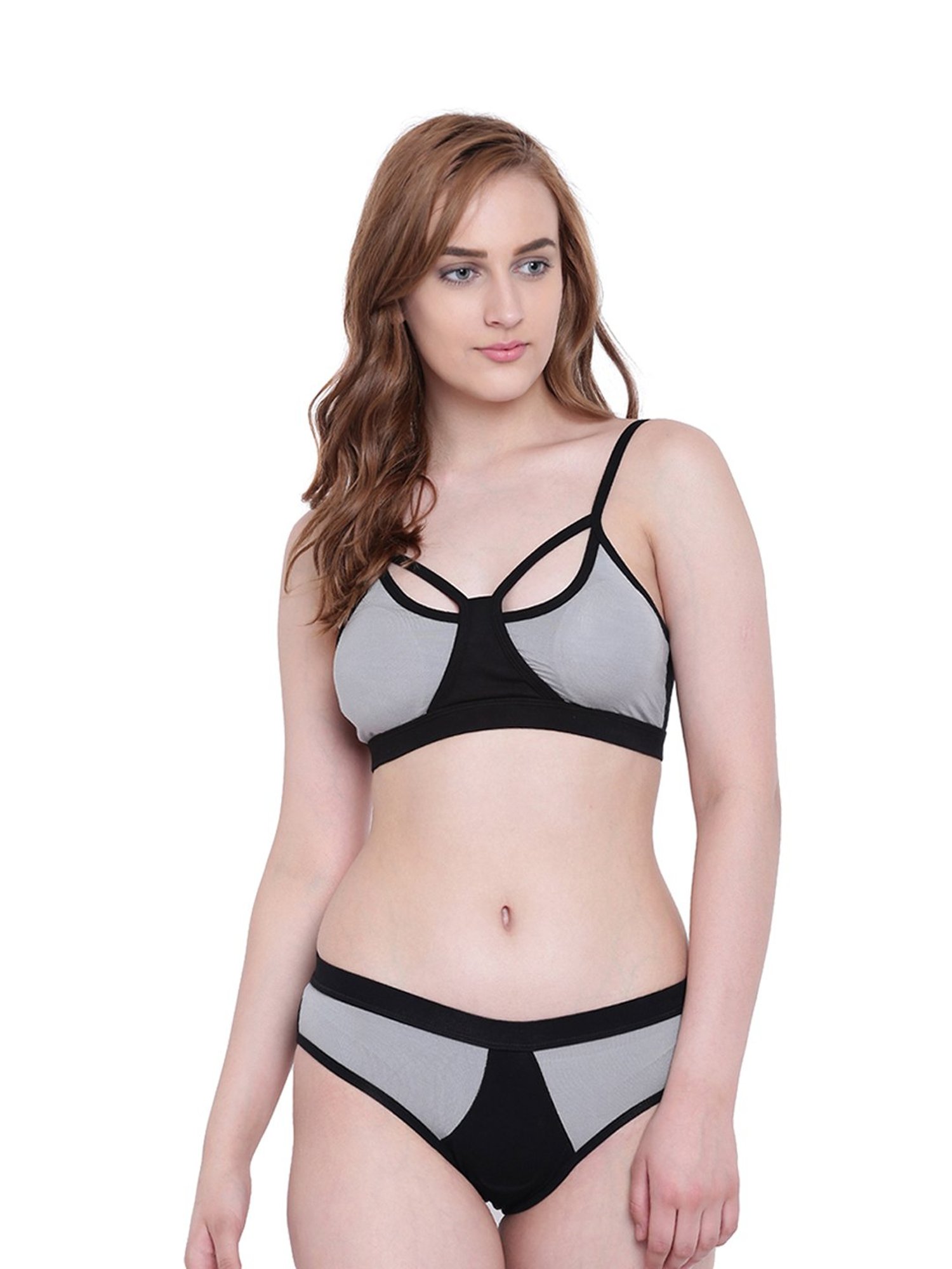 La Intimo Grey Mermaid Bra & Bikini Panty