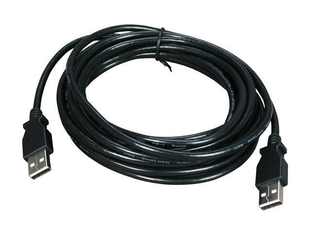 BYTECC USB2-15AA-K USB 2.0 Cable Type A Male to Type A Male Black Color
