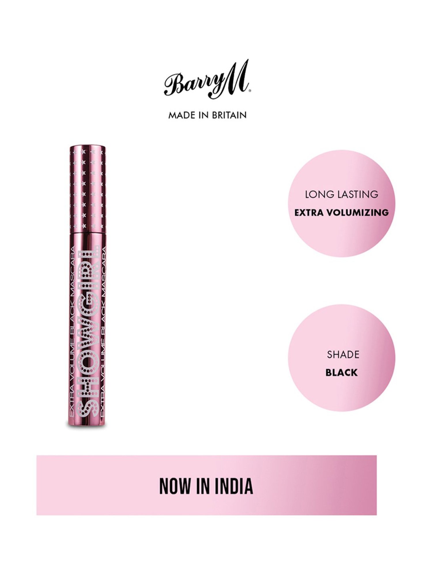Barry M Showgirl Extra Volumising Black Mascara - 7 ml