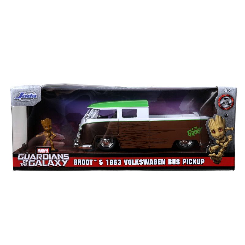 Marvel Guardians of the Galaxy Groot & 1963 Volkswagen Bus 1:24 Die-Cast Vehicle with Figure