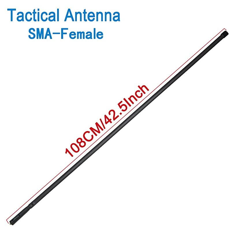 425Inch Length  SMAFemale Dual Band 144430Mhz Foldable CS Tactical Antenna for Baofeng UV9R Plus BF9700 BFA58 UV5S GT3WP UV5RWP Waterproof Two Way Radio