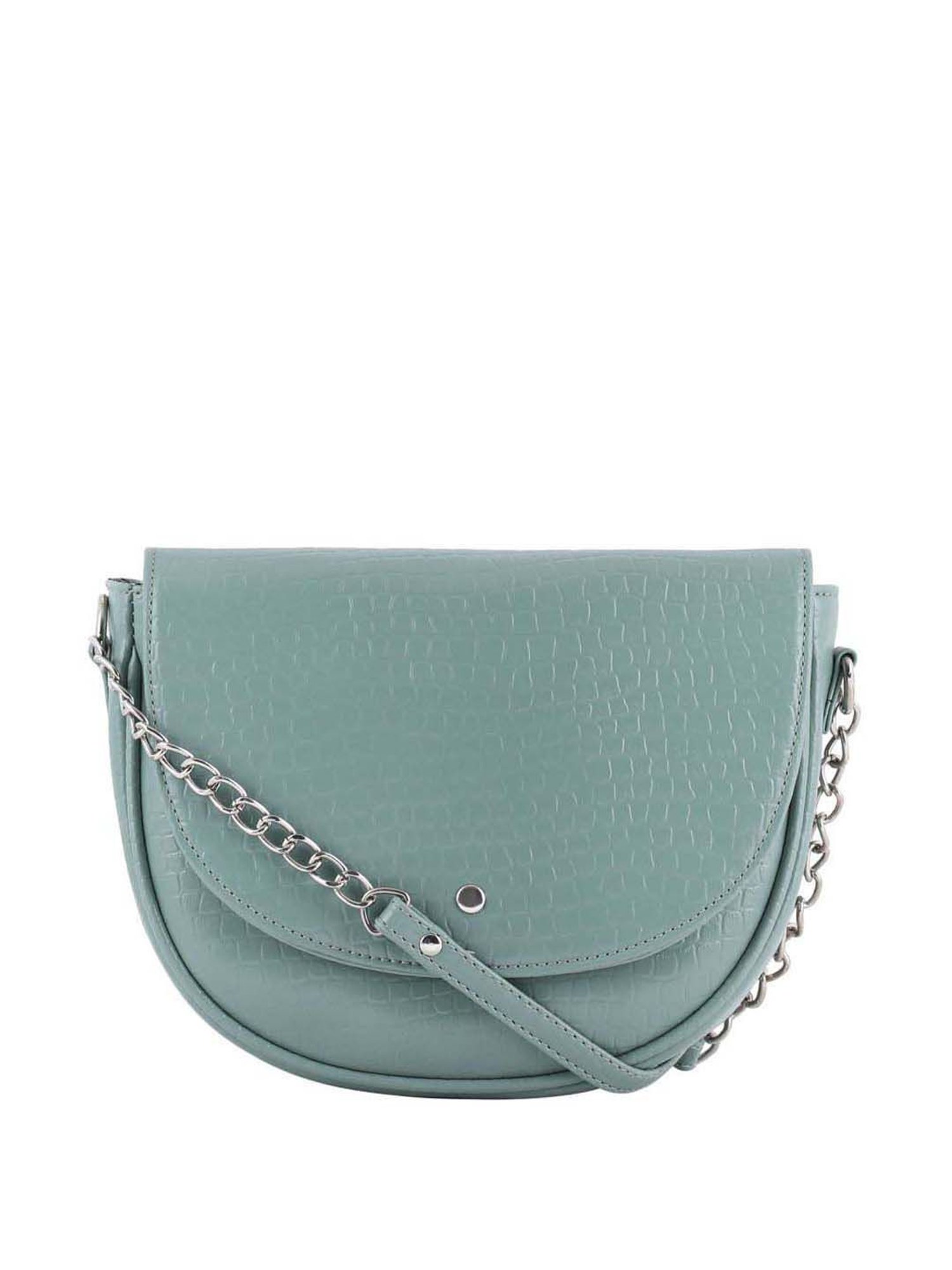 Toteteca Green Textured Medium Sling Handbag