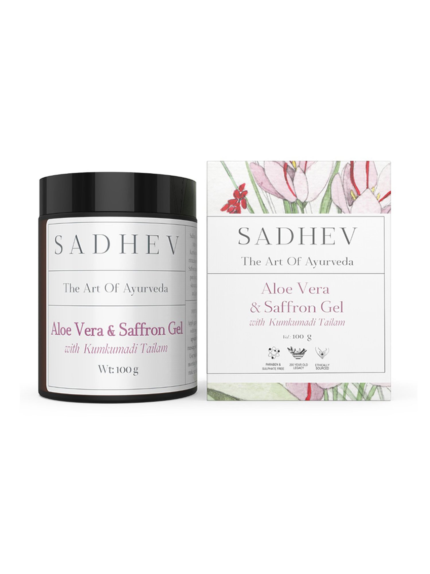 SADHEV Aloe Vera & Saffron Gel with Kumkumadi Tailam - 100 gm