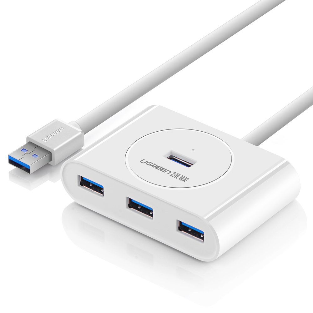 USB 3.0 4 Port Bus-powered Hub with 1m Shielded Cable for iMac, MacBook Pro Air, Raspberry Pi, PCs and Laptops no driver Black