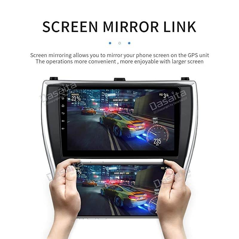 10 inch Large Screen Single Din Android 10.0 Car Stereo for Toyota Camry 2015 2016 2017 Radio with GPS Navigation 4G Ram 64G ROM Built in DSP Dash Kit GPS Meomery Card