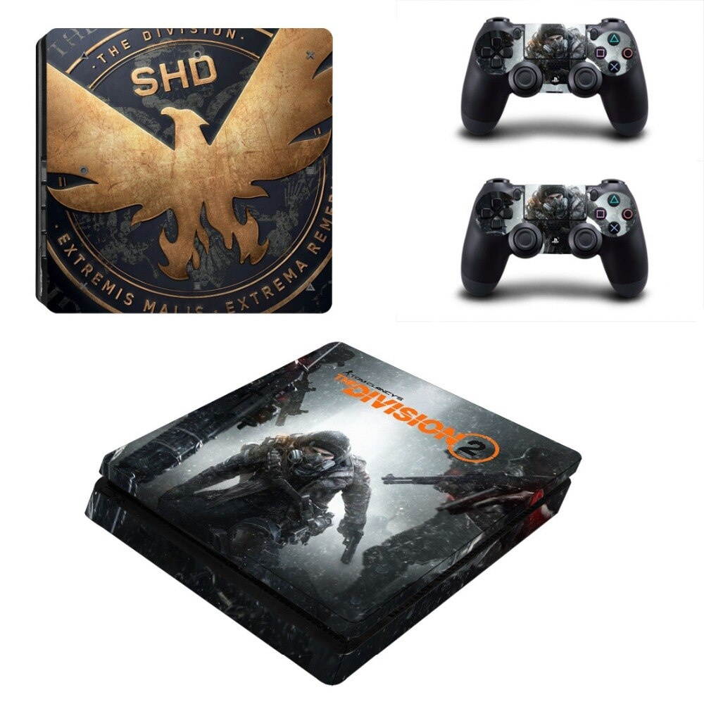 The Division 2 PS4 Slim Stickers Play station 4 Skin Sticker Decals For PlayStation 4 PS4 Slim Console and Controller Skin