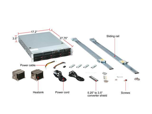 SUPERMICRO SuperServer SYS-6026T-6RFT+ 2U Rackmount Server Barebone