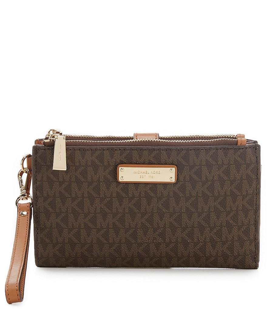 Michael Kors Signature Adele Double-Zip Wristlet