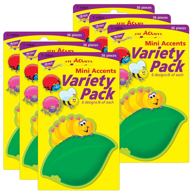 6pk 36 per Pack Bugs Mini Accents Variety Pack - TREND