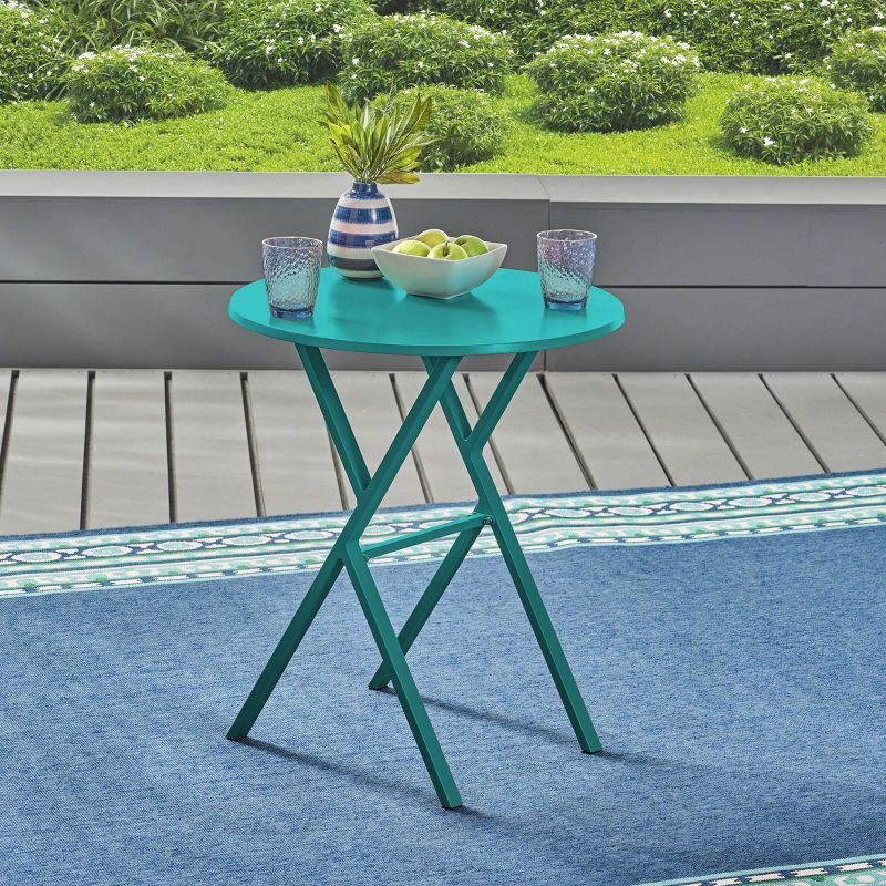 4-Person Rockshire Rectangle Pub Table - Natural and Black - Aiden Lane