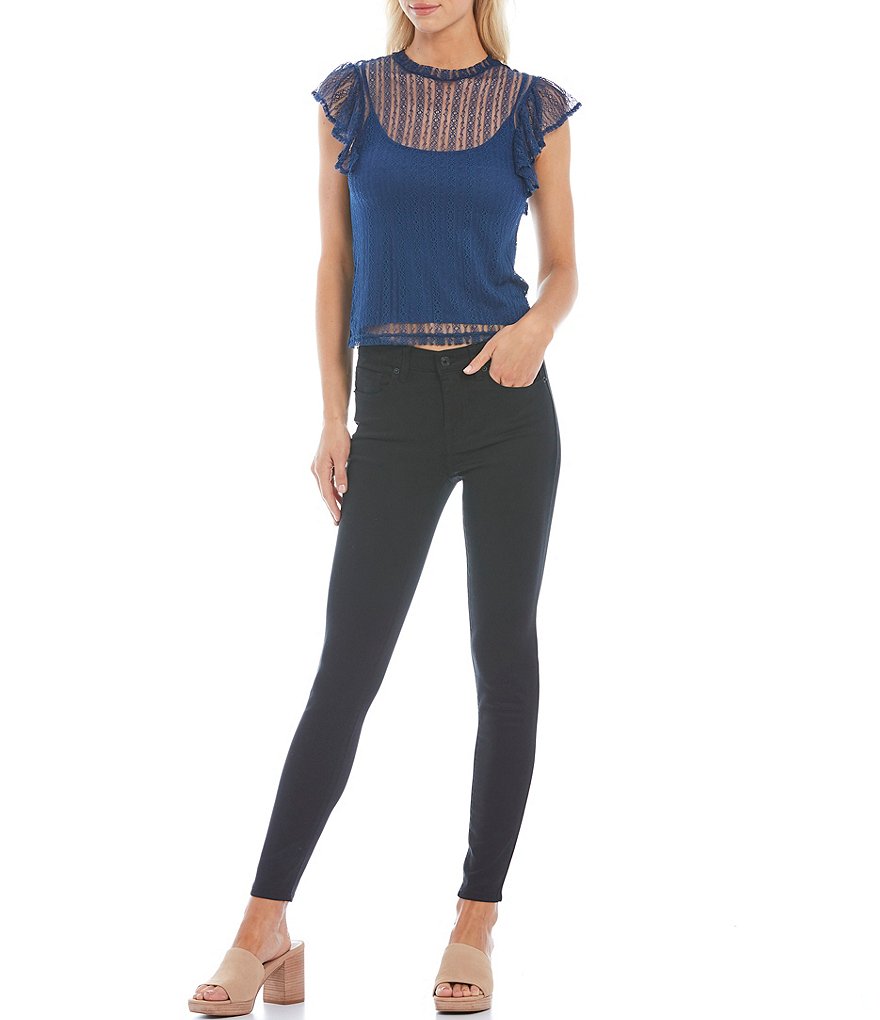 Every Straight Leg Ankle Crop Front Zipper Jeans